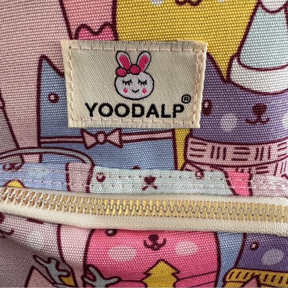 NWOT Yodalp Kids Backpack Adjustable Straps Light Pink Cat Print Cat Ears Mini - Picture 5 of 7